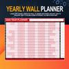 2025 Ламинированный ежегодный настенный планировщик календарь с наклейками Dots Memo Poster Wall Calendars