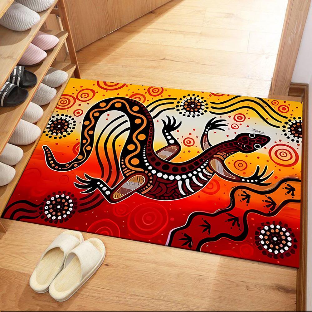 Aboriginal Artwork Floor Mats for Living Room, Bedroom and Room Decoration Are Suitable for Gifts.