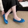Red Shallow Single Shoes Female Spring New Retro Gentle Fairy Wind Round Head Ballet Flat Beanie Shoes