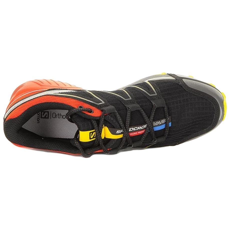 SALOMON Speedcross Vario Удобные Низкие Беговые Кроссовки Мужские Сникеры Черный Оранжевый L38314200