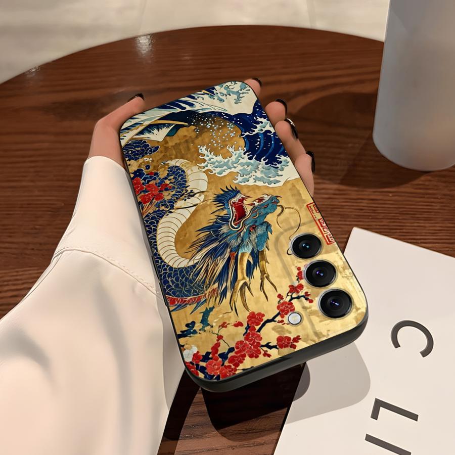 Мультяшный ретро-чехол с драконом для Samsung Galaxy S26 Ultra S20 Ultra Note 20 8 9 10 S24 S21 FE S23 S25 Plus S10 S9 Funda Чехол для телефона
