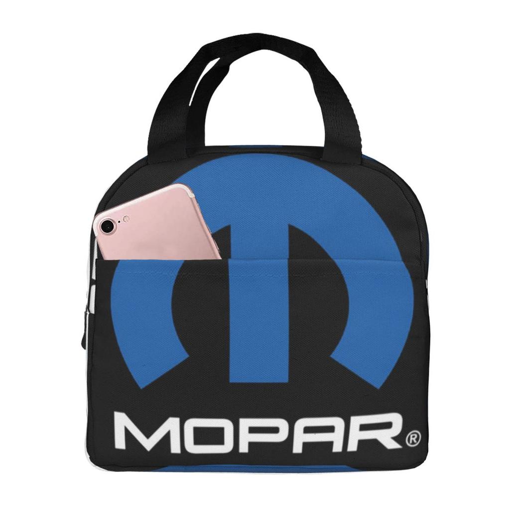 Mopar Black Logo American Trucker Insulated Lunch Bag for Kids School Cooler Thermal Food Box Tote Lunch Boxes Container