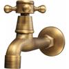 Antique Brass Outdoor Garden Faucet Bathroom Wall Mount Decorative Water Hose Single Cold Tap G 1/2 Inch Connection Spigot