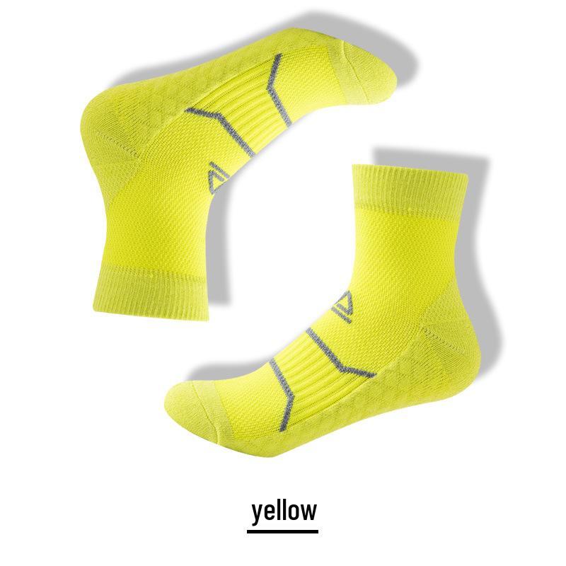 Зимние носки для бега и пеших прогулок: Плотная махровая подошва, амортизирующая, влагоотводящая, массажная подошва для фитнеса