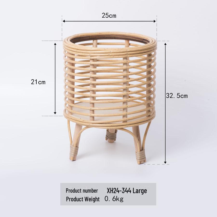 Подставка для цветочных горшков из ротанга в скандинавском стиле, напольная подставка для растений ручной работы для гостиных, балконов, отелей и домов отдыха — креативный декор.