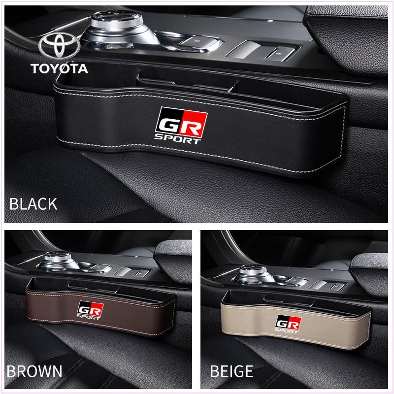 2pcs Car Seat Organizer Crevice Storage Box Gap Slit Car Accessories for Toyota Trd Gr RAV4 Camry Highlander Corolla Yaris Chr Auris