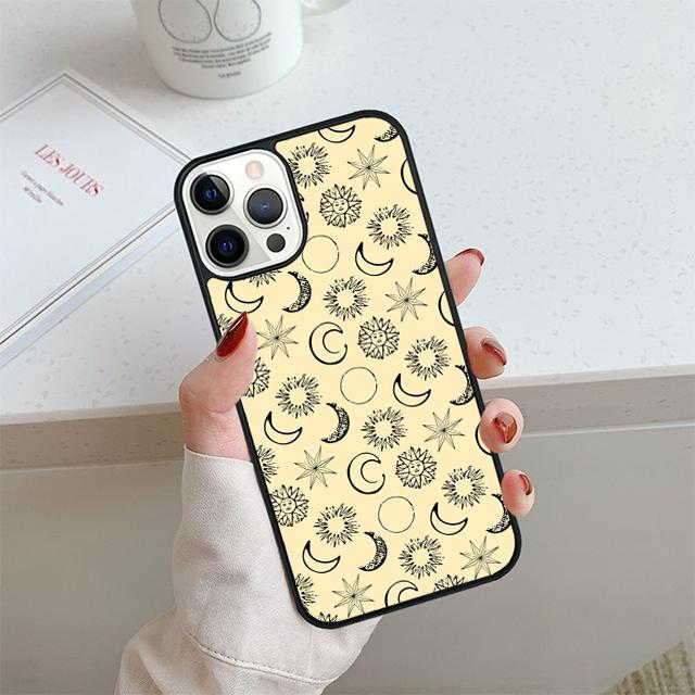 Винтажный чехол для телефона с луной, солнцем и звездами для iPhone 17 Air 13 12 14 15 16 Чехол для Apple Pro Max 6S Plus