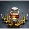Heat-Resistant 900 Ml Glass Teapot with Strainer, 6 Cups and Borosilicate Breakfast Set
