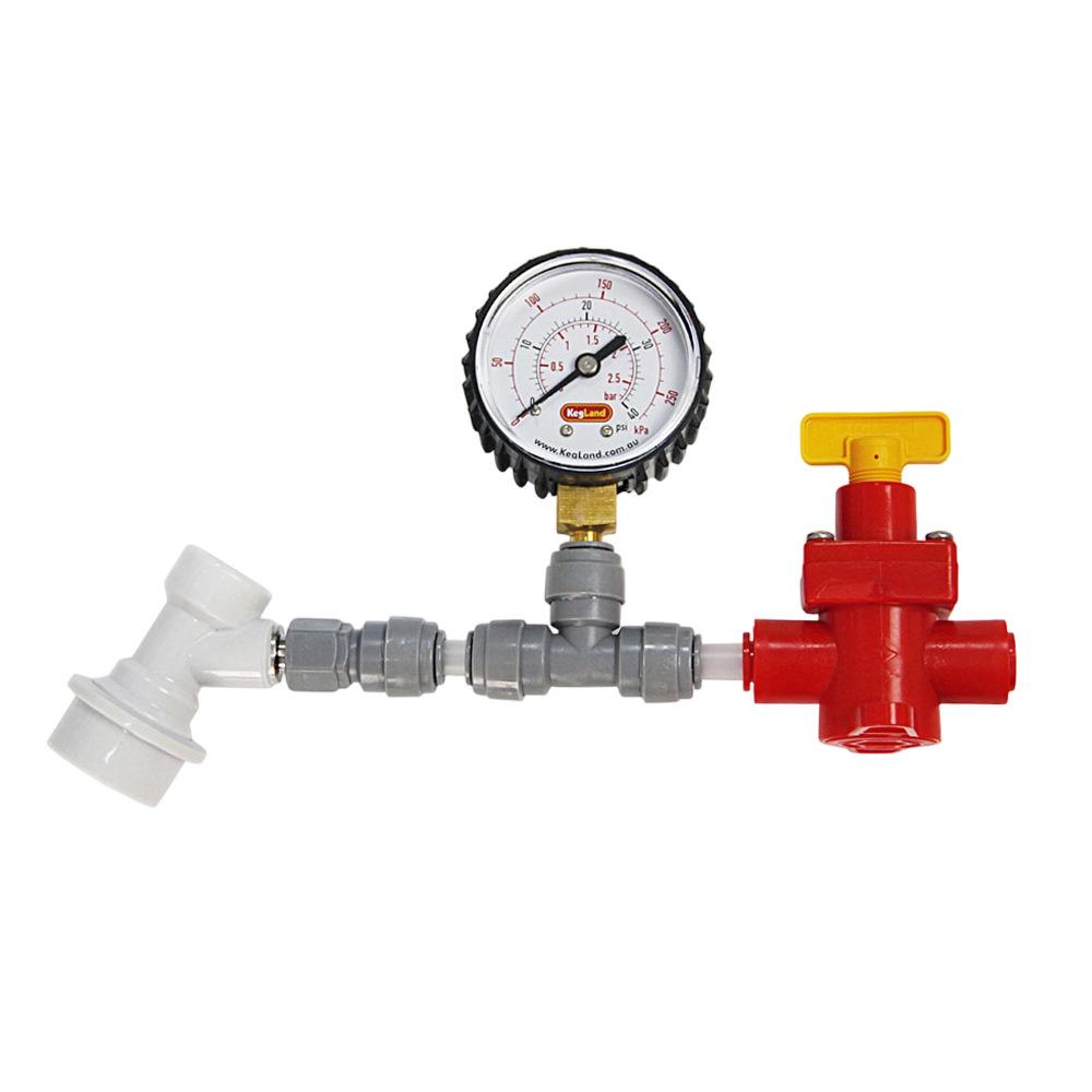 Craft Beer Fermentation Pressure Valve with CO2 Gauge