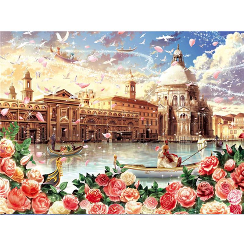 Алмазная картина, полный круглый квадратный природный пейзаж, настенные наклейки, мозаика, пляжная вышивка, горный пейзаж, алмазное искусство