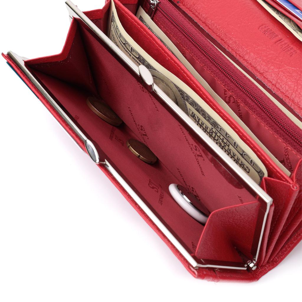 Classic Women's Wallet Made of Genuine Leather ST Leather 22675 Red