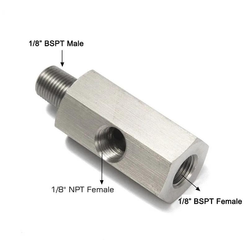 Адаптер датчика давления масла из нержавеющей стали 1/8NPT на M12 M10 M14 1/8NPT 1/4NPT Разъем для автомобильного использования