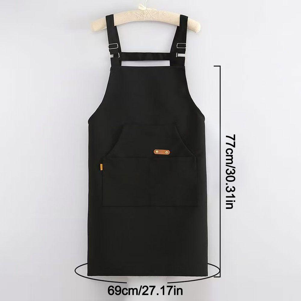 Canvas Kitchen Cooking Apron Adjustable Stain-proof Chef Work Apron Oil-proof Waterproof Waiter Sleeveless Apron