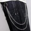 Unisex Multi-layer Anti-Lost Pants Jeans Wallet Pocket Chain Keychain