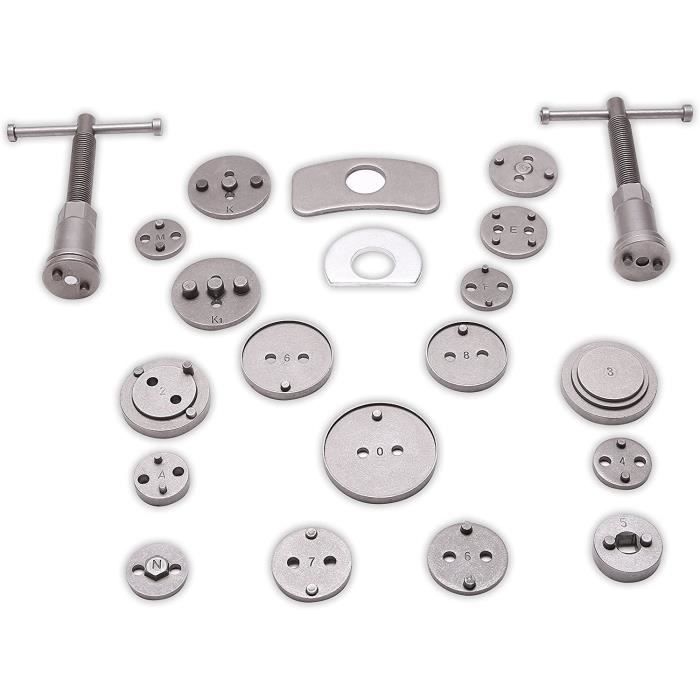 Coffret repousse piston d'étriers de freins Set de 22 pièces, pour remplacement de disque Outil et adaptateurs, de mâchoire ou[112]