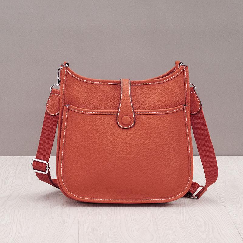 2024 Женская модная сумка через плечо из натуральной кожи Hollow Punch