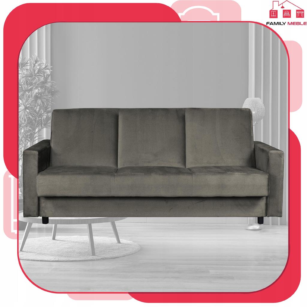 Kanapa sofa Alicja rozkładana wersalka spania bonell łóżko Family meble brąz