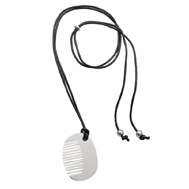 Современное ожерелье из сплава в форме расчески, полированная отделка, цепочка для ключицы, повседневный модный аксессуар