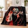 Terrifier Art the Clown Flannel Throw Blanket Soft Warm Cozy For Sofa Bed Indoor Home Bedroom Use