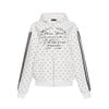 American Retro Polka Dot Letter Print Hoodie Loose Zip-Up Sweatshirt Streetwear
