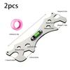 Multifunctional Stainless Steel Bathroom Wrench Tool Shower Installation Hexagonal Level Faucet Angle Ruler Distance Measuring