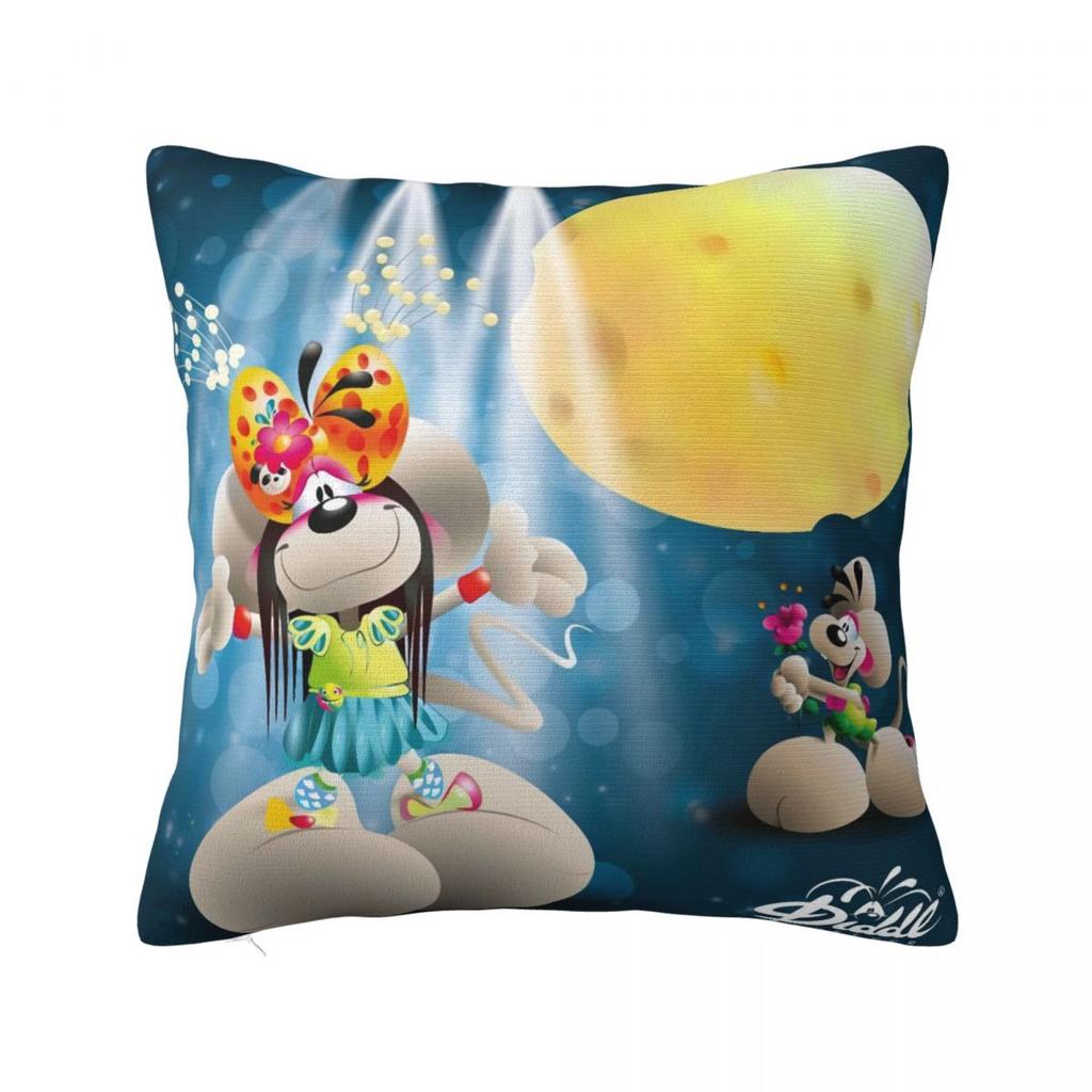 Diddl Cute Cartoon Pillow Case Cushion Cover Soft Custom DIY Pillow Cover Morden Pillowcases For Sofa Home Decorative