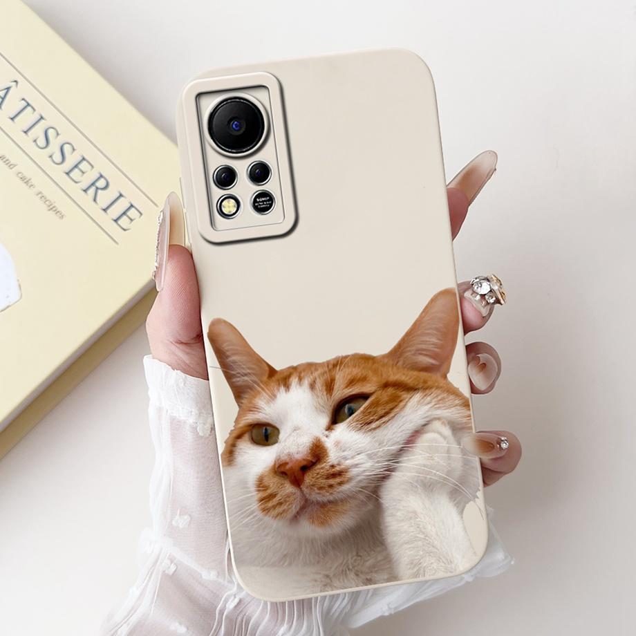 Phone Case for Infinix Hot 11s NFC X6812B Infinix Hot 11s X6812 Protection Cover Soft Liquid Silicone Coque Animals Bumper Shell