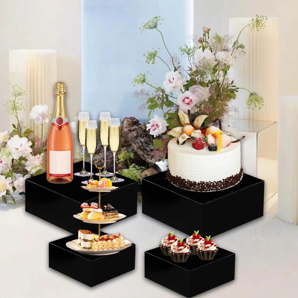 4Pcs Buffet Riser Acrylic Cake Riser Display Stands for Candy Dessert Stores
