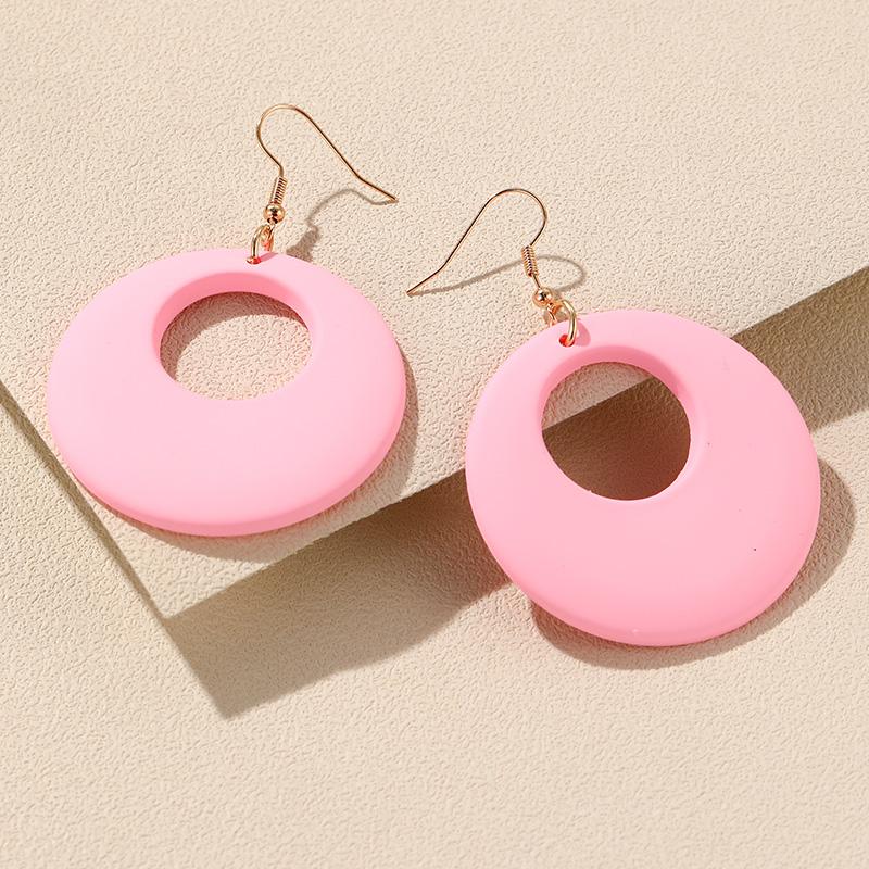 Новые модные большие серьги-подвески из акриловой смолы для женщин, длинные геометрические круглые серьги-подвески для девочек, корейские ювелирные изделия для путешествий