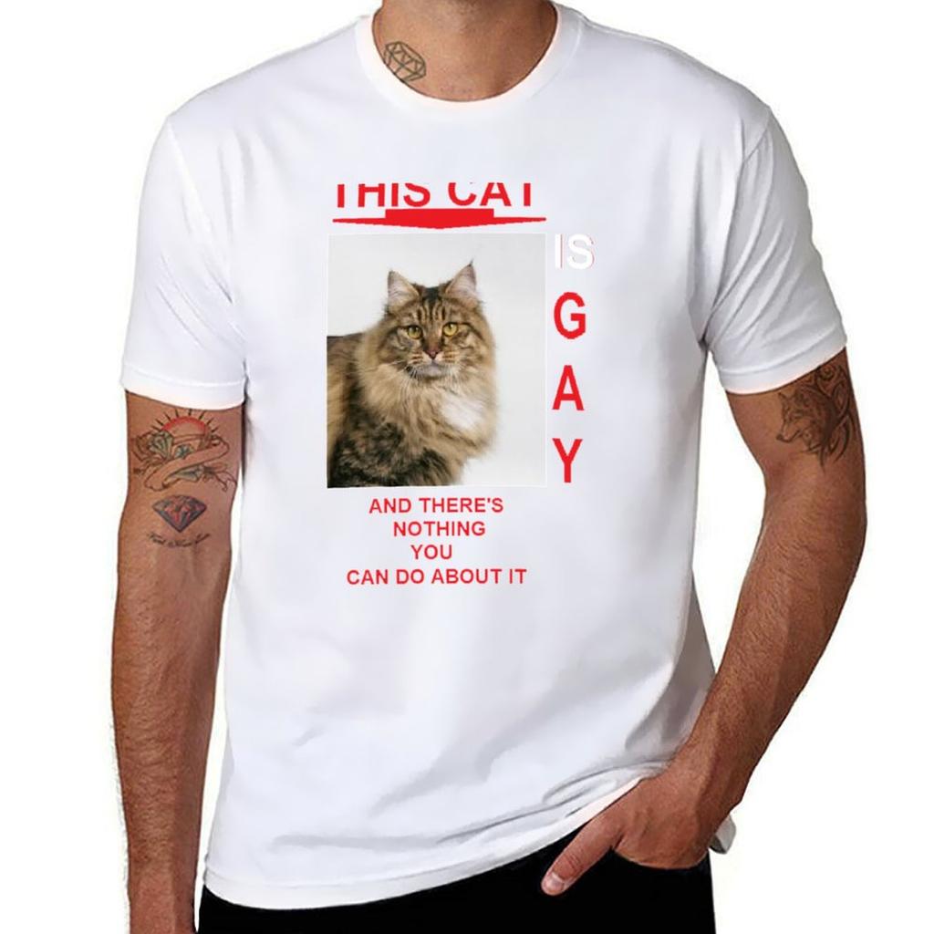 This Cat Is Gay And Theres Nothing You Can Do About It Tshirt Unisex T Shirt Summer T Shirts For Unisex Cotton Soft Tshirt