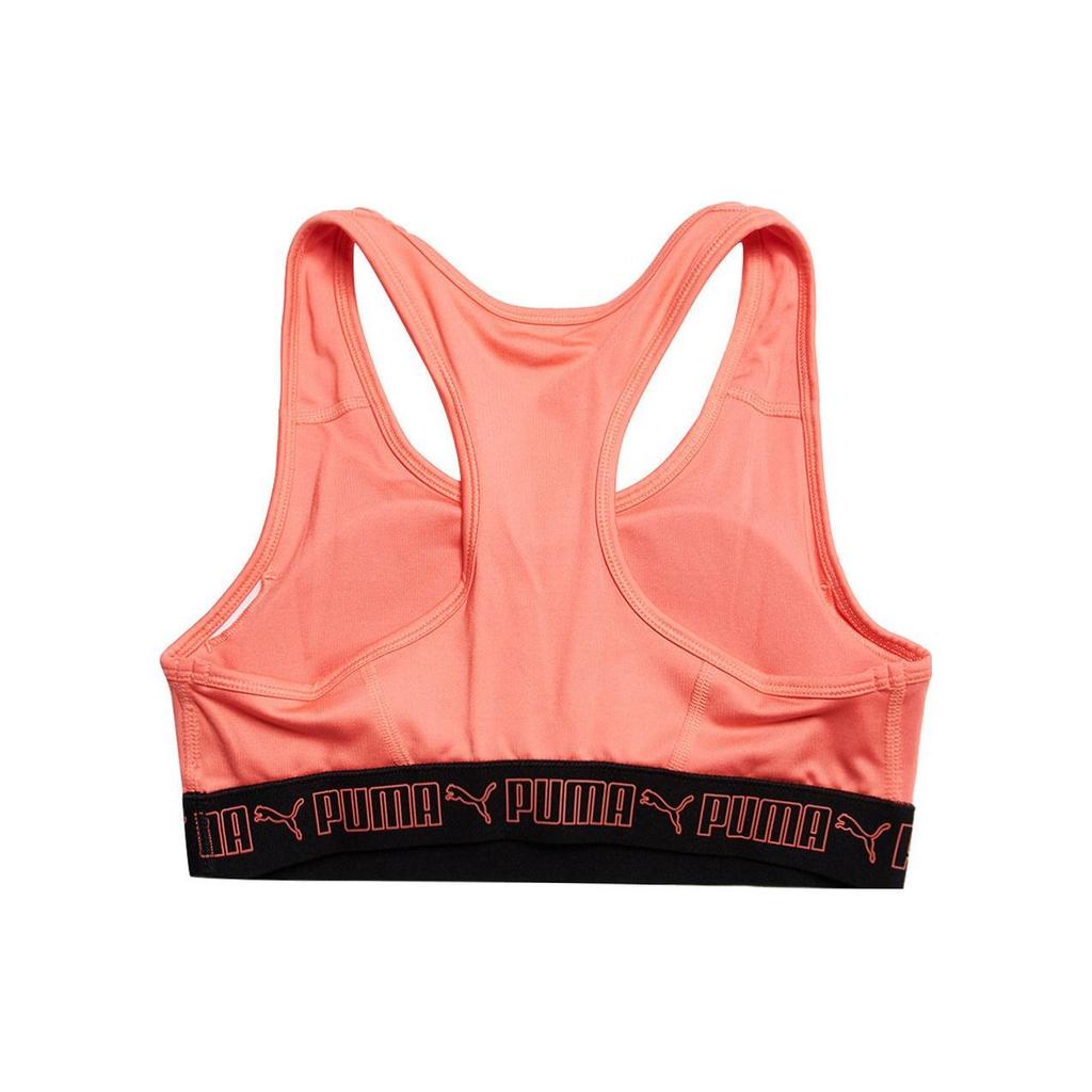 Puma Спортивный бюстгальтер средней эластичности с цветными блоками, женское нижнее белье, кораллово-оранжевый 520303-24
