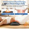 Air Cushion Lumbar Stretcher 3-in-1 Support Lower Back Fusion Pillow Triple Massager with Heat Vibration