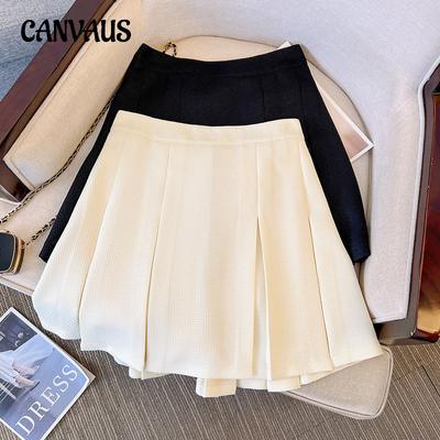 Весенние и летние женские юбки Плиссированная юбка больших размеров Простая короткая юбка Юбка-трапеция