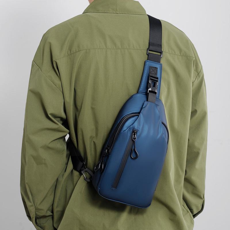 New Trendy One-Shoulder Crossbody Bag: Korean Style Men's Fashion Sports Chest Backpack