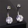 Zirconia and Stainless Steel Belly Button Piercing Jewelry