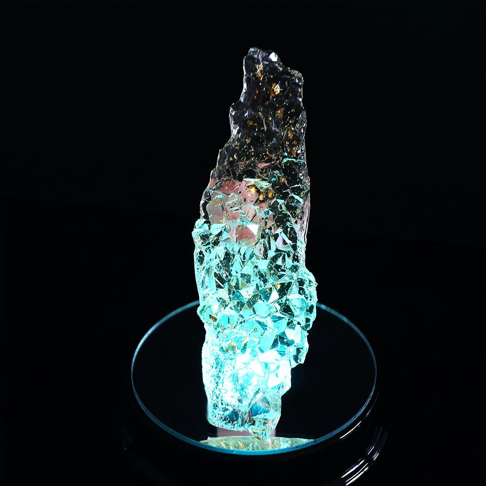 Seven Color LED Light Plastic Base Round Stand for Glass Bottle Crystal Figurine Decoration and Sturdy Lamp Base