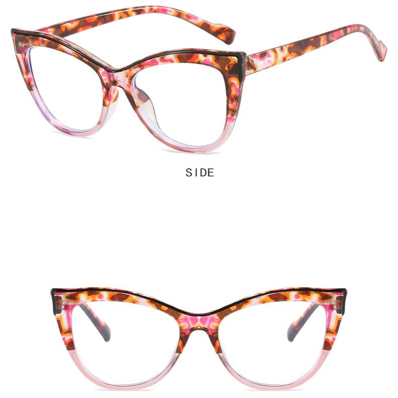 Женские очки Оправа «кошачий глаз» Очки с защитой от синего света Модные плоские очки Оптические очки TR90 Могут быть оснащены оправой для очков для близорукости