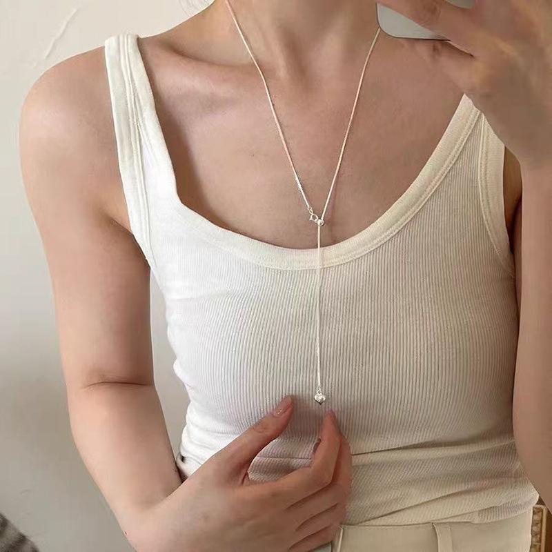 Жемчужное ожерелье женское нишевое легкое роскошное дизайнерское модное темпераментное цепочка на ключицу цепочка на шею цепочка на свитер цепочка из бисера