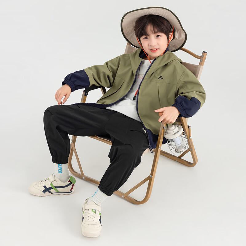 DuoDuoJia Boys' Fleece-Lined Waterproof Softshell Jacket
