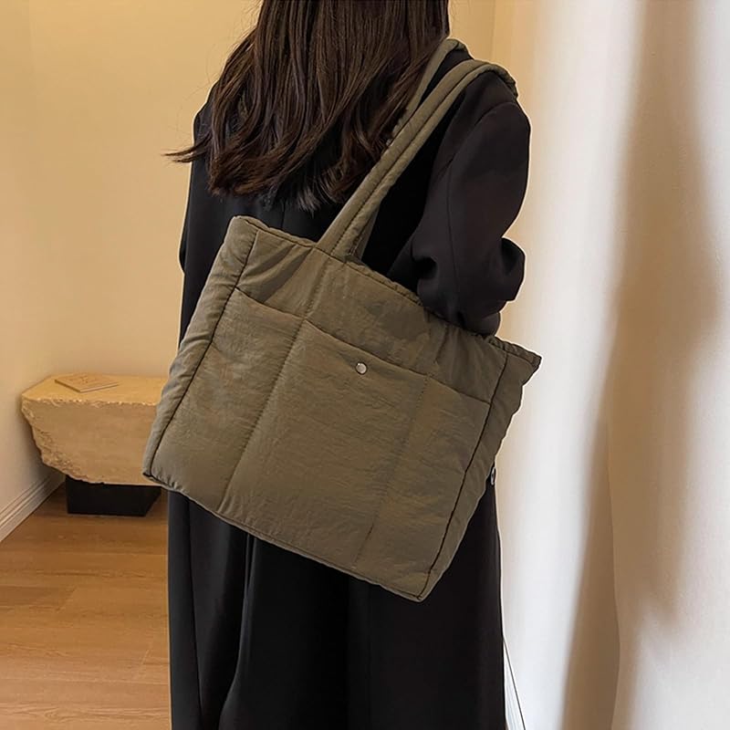 [Tuten] женская сумка-тоут Сумка через плечо Сумка для мам Однотонная сумка через плечо большой емкости Большая легкая сумка на молнии для поездок на работу Поездки в школу