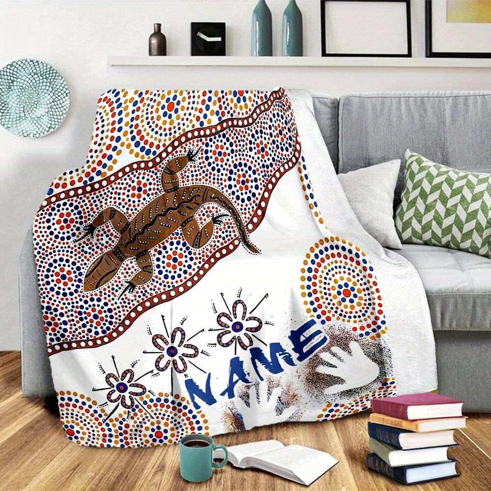 Spring Flowers Home Customize Your Name Blankets Comfortable Soft Lightweight Allseason Multipurpose Blanket For Picnics Sofas Offices Beds Living