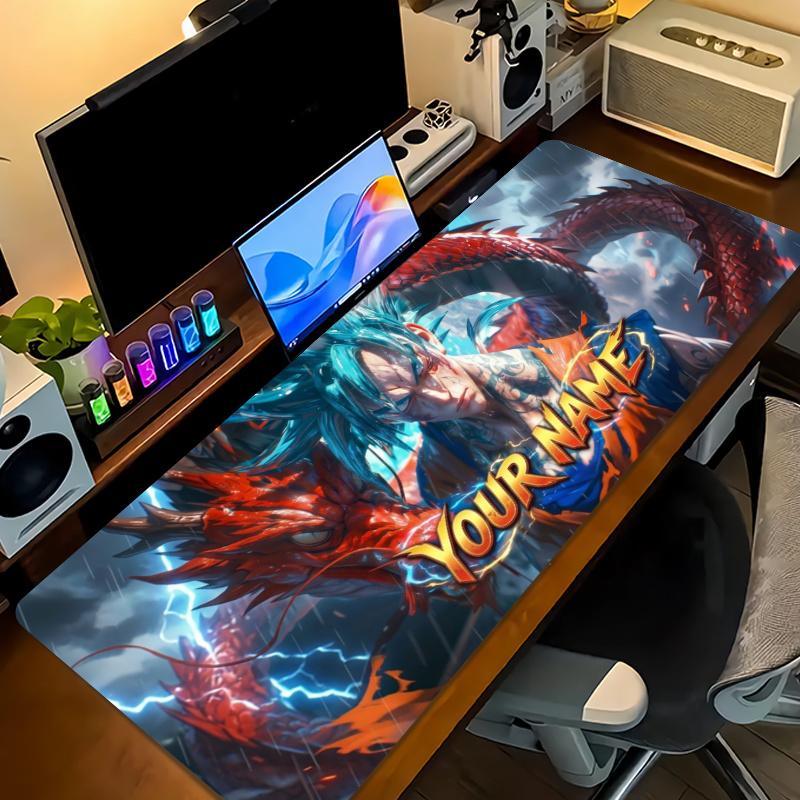 Dragon Ball Name Custom Name Large Size Mouse Pad Gaming Table Cushion Nonslip Laptop Tablet Big XXL Mat Mini PC Playmat With Lock edge