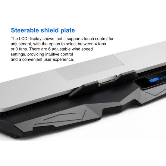 Laptop Cooling Pad with USB Ports 6 Wind Speeds Fast Heat Dissipation