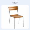 Slatted Rear Dining Chair Utilitarian & Design Slat Rear Side Chair Retro Design Stackable for Cafe Owners, Coffee Shop