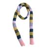 Yousheng Rainbow Striped Scarf Women Long Skinny Fuzzy Fluffy Neckerchief Knit Thin Scarf Autumn Winter Knitting Scarf Outfit Accessories