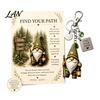 Travel Keychain Gnome with Inspirational Card, Still Hanging On, Keep Growing, Fine Healing Charm Your Path, Dwarf Key Ring for Bags Backpacks