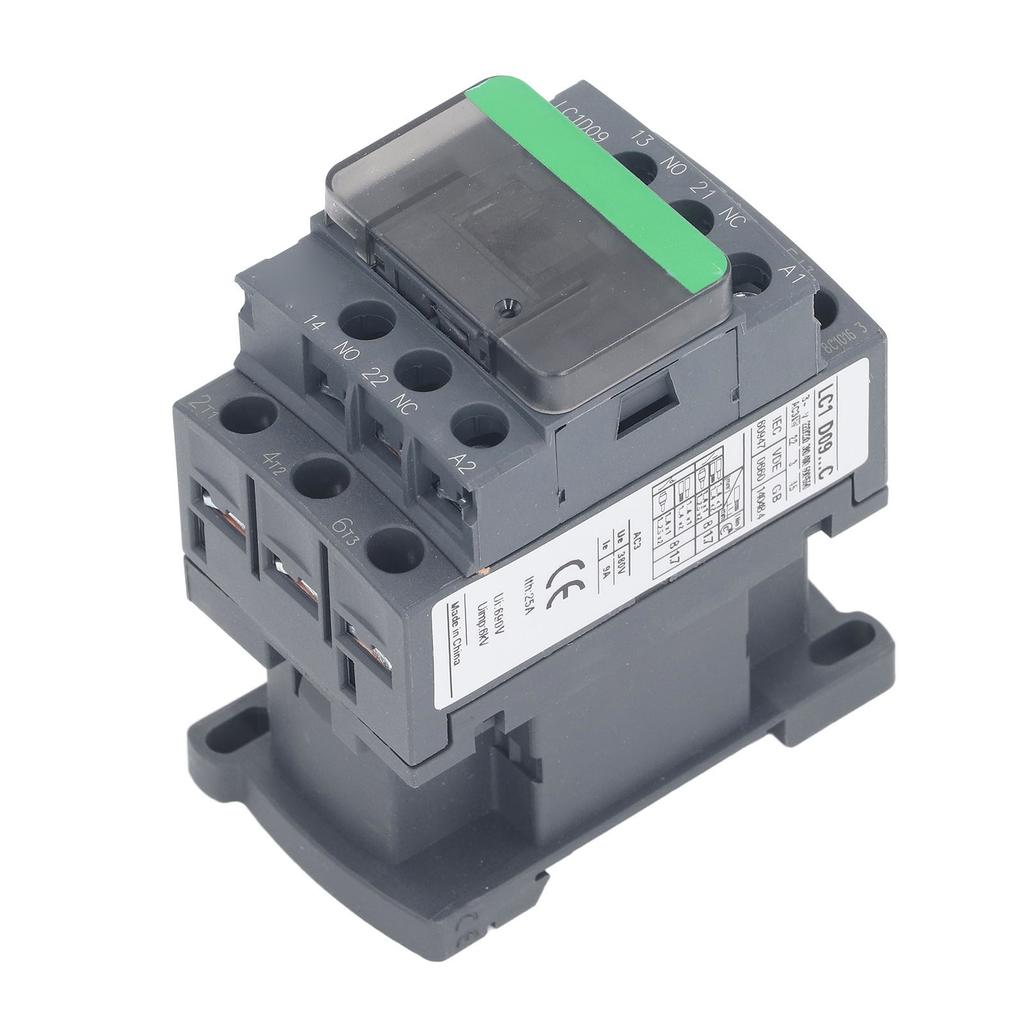 Low Voltage AC Contactor 1 Normally Open 1 Normally Closed LC1D09 Electronic Contactor 9A 380V Rated
