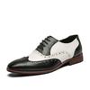 Fashion 8-48 Red Soled Formal Shoes Men Black Brown Patchwork European and American Wedding Fashion Block Leather Shoes Men Shoes