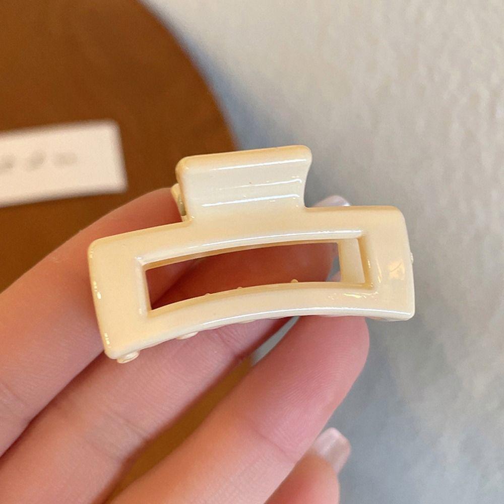 Прямоугольная прозрачная заколка-акула, маленькая полая заколка для волос, модная мини-заколка для волос, ежедневная