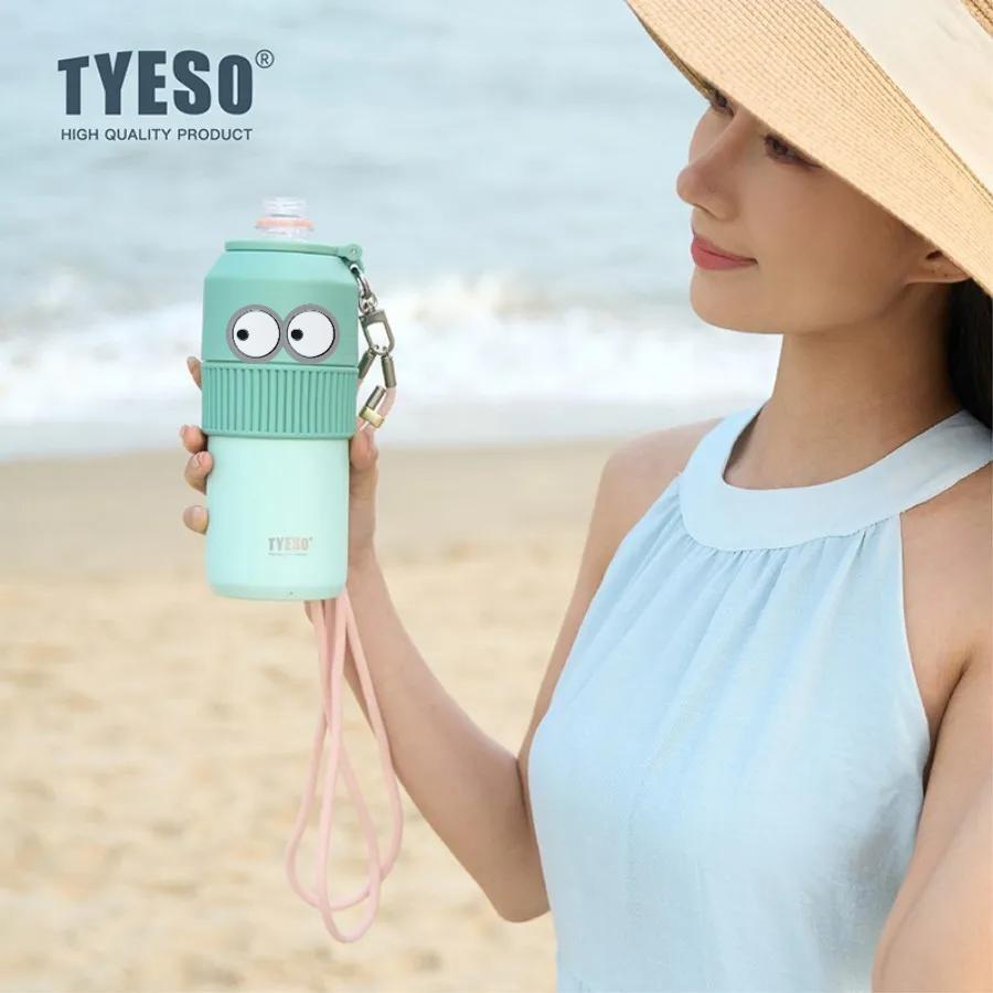 Tyeso 680ML High-Performance Insulated Cold Drink Bottle Portable Lightweight Tumbler for Travel Outdoor Sports Large Capacity with Eye Sticker
